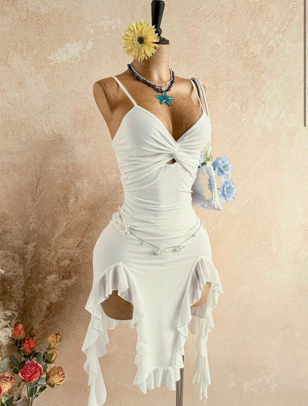Women's Vacation Solid Color Twist Design Asymmetric