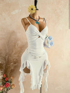 Women's Vacation Solid Color Twist Design Asymmetric