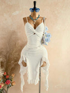 Women's Vacation Solid Color Twist Design Asymmetric