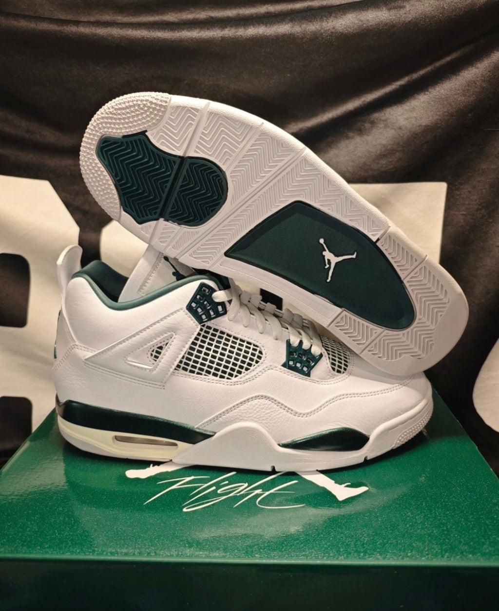 New Jordan 4 Retro "Oxidized Green" Mid Top Basketball Shoes Men's US Size 7-13