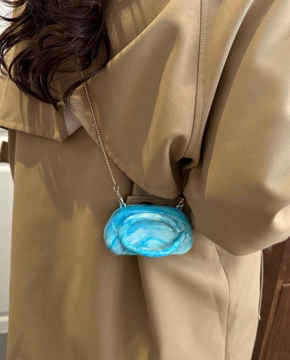 Fashionable Versatile Solid Color New Chain Shoulder Bag, Casual Minimalist Asymmetrical Small Handbag, Women Evening Clutch, Wedding,Bride