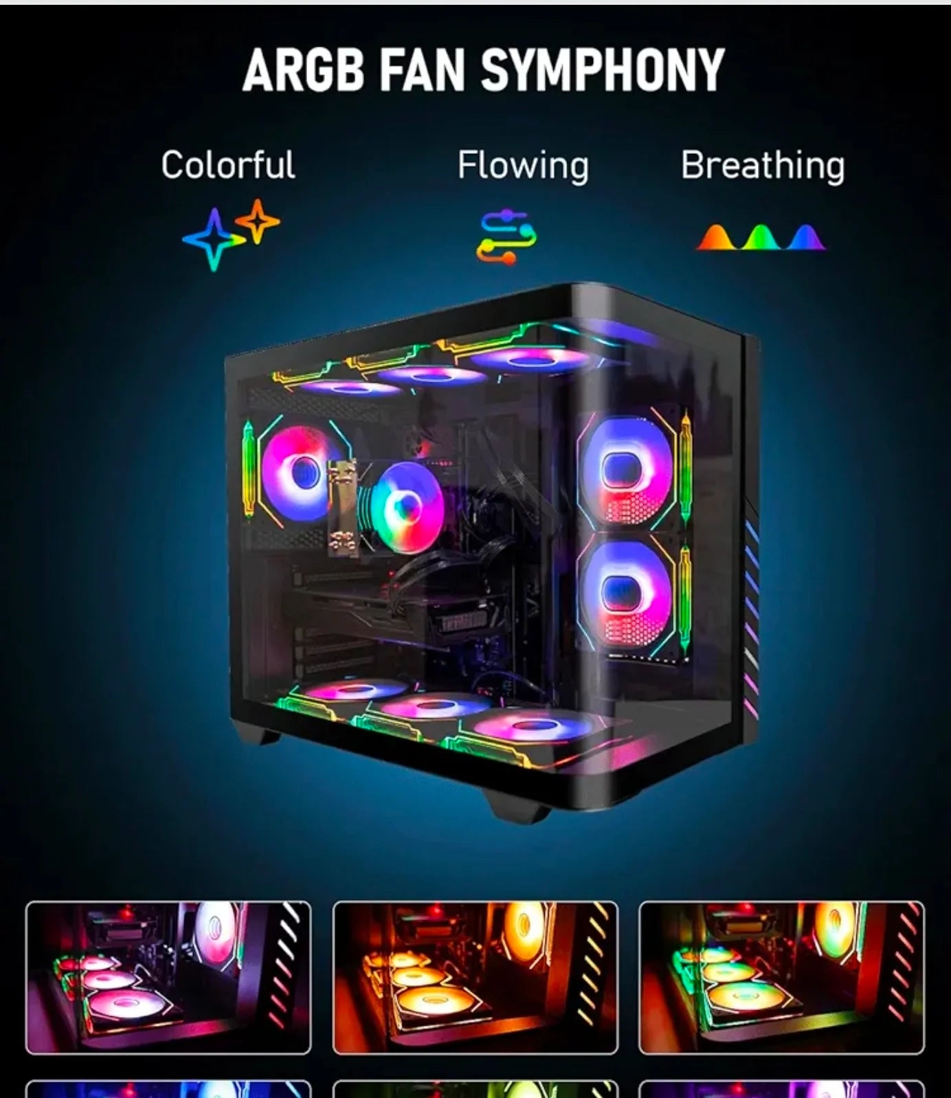 i7-11700F,GTX 1080 Ti 11GB ARGB Gaming Desktop, 32G RAM,1T SSD,WiFi6,BT5.4