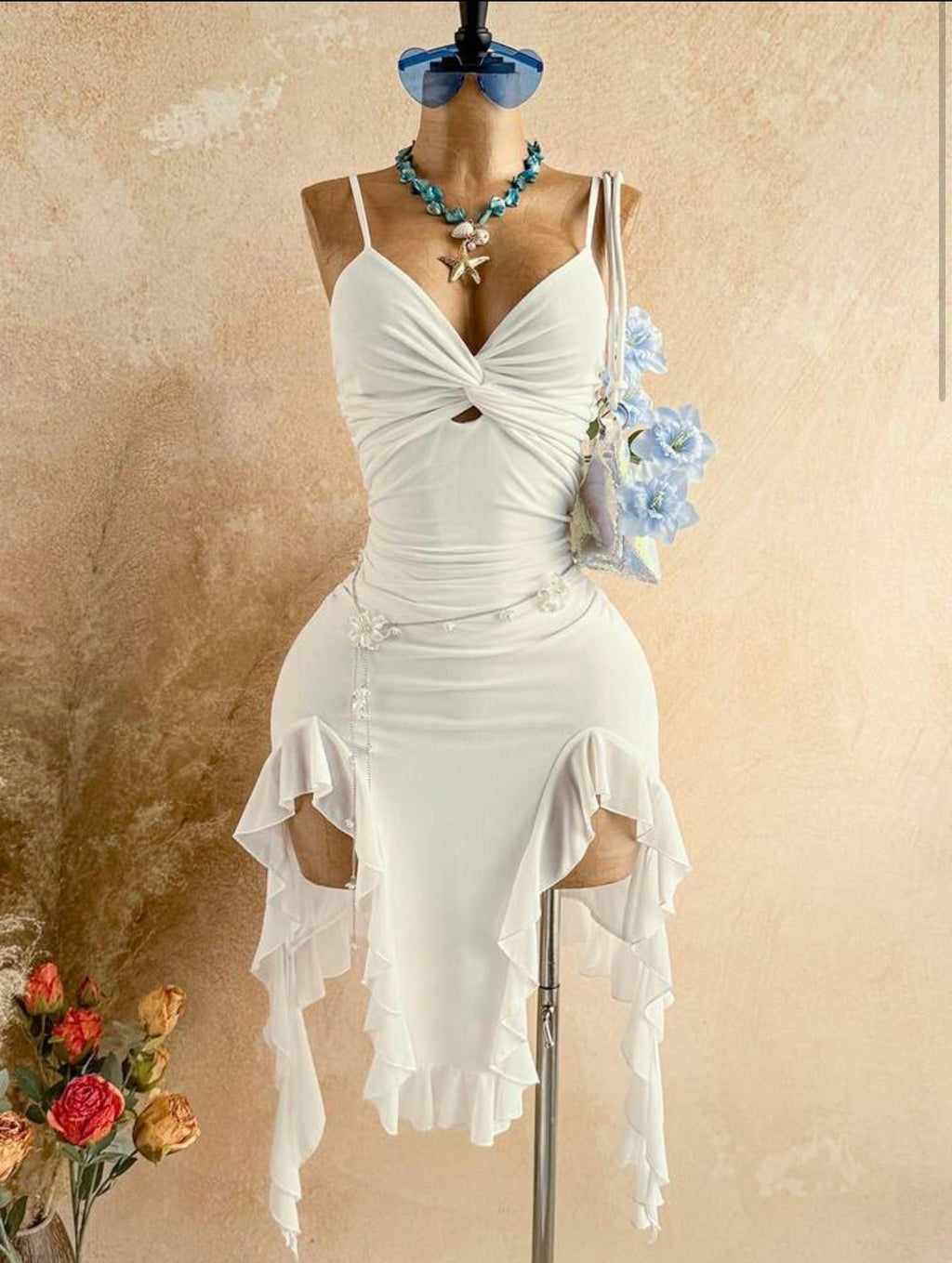Women's Vacation Solid Color Twist Design Asymmetric