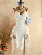 Women's Vacation Solid Color Twist Design Asymmetric