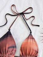 Women's Retro Tie-Dye Abstract Print Deep V Sexy Fashion Summer Outfit For Party
