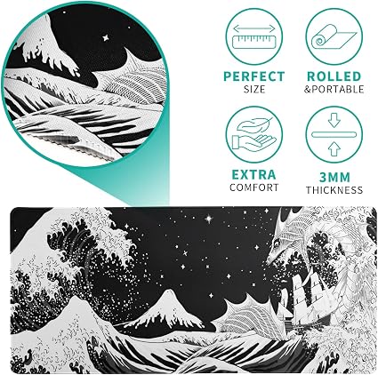 Gaming Mouse Pad - Abstract Mat with Non-Slip Rubber Base