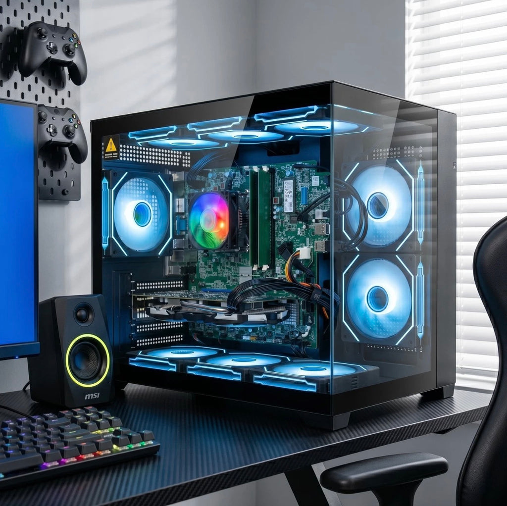 PC Desktop Computer Ryzen 7 5800X RTX 5060 32GB RAM 1TB SSD Win11 WiFi6