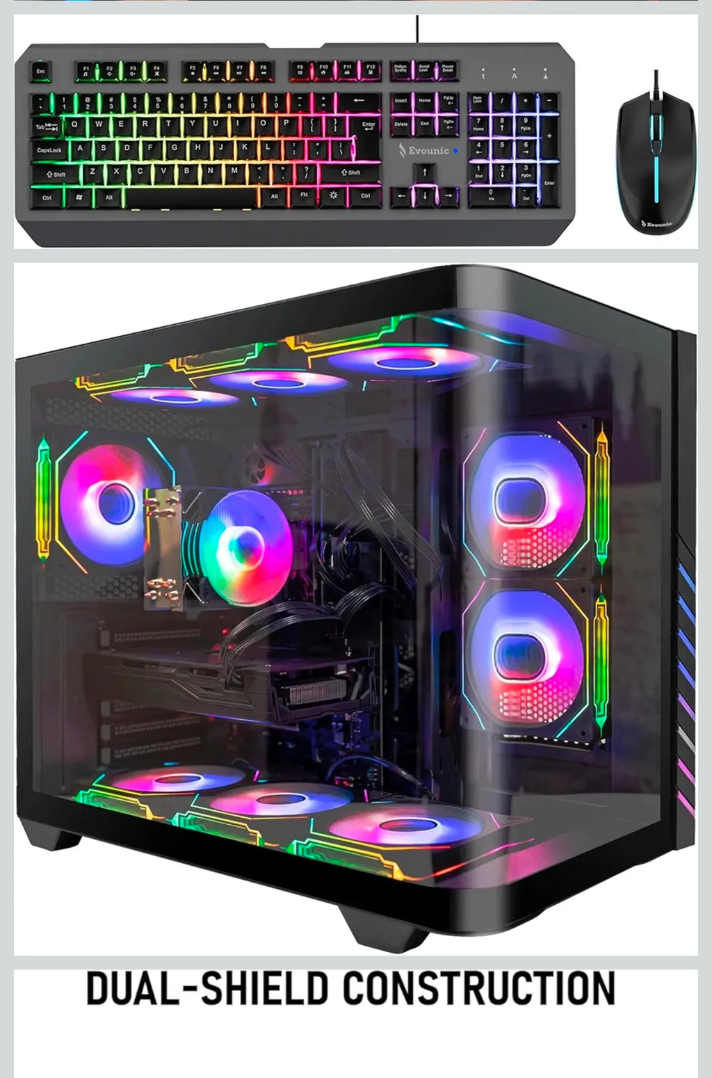 i7-11700F,GTX 1080 Ti 11GB ARGB Gaming Desktop, 32G RAM,1T SSD,WiFi6,BT5.4