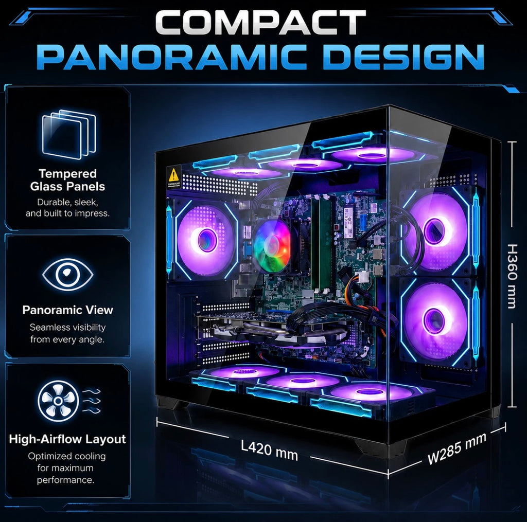 PC Desktop Computer Ryzen 7 5800X RTX 5060 32GB RAM 1TB SSD Win11 WiFi6