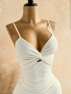 Women's Vacation Solid Color Twist Design Asymmetric