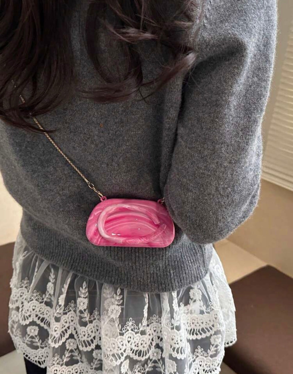 Fashionable Versatile Solid Color New Chain Shoulder Bag, Casual Minimalist Asymmetrical Small Handbag, Women Evening Clutch, Wedding,Bride