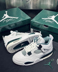 New Jordan 4 Retro "Oxidized Green" Mid Top Basketball Shoes Men's US Size 7-13