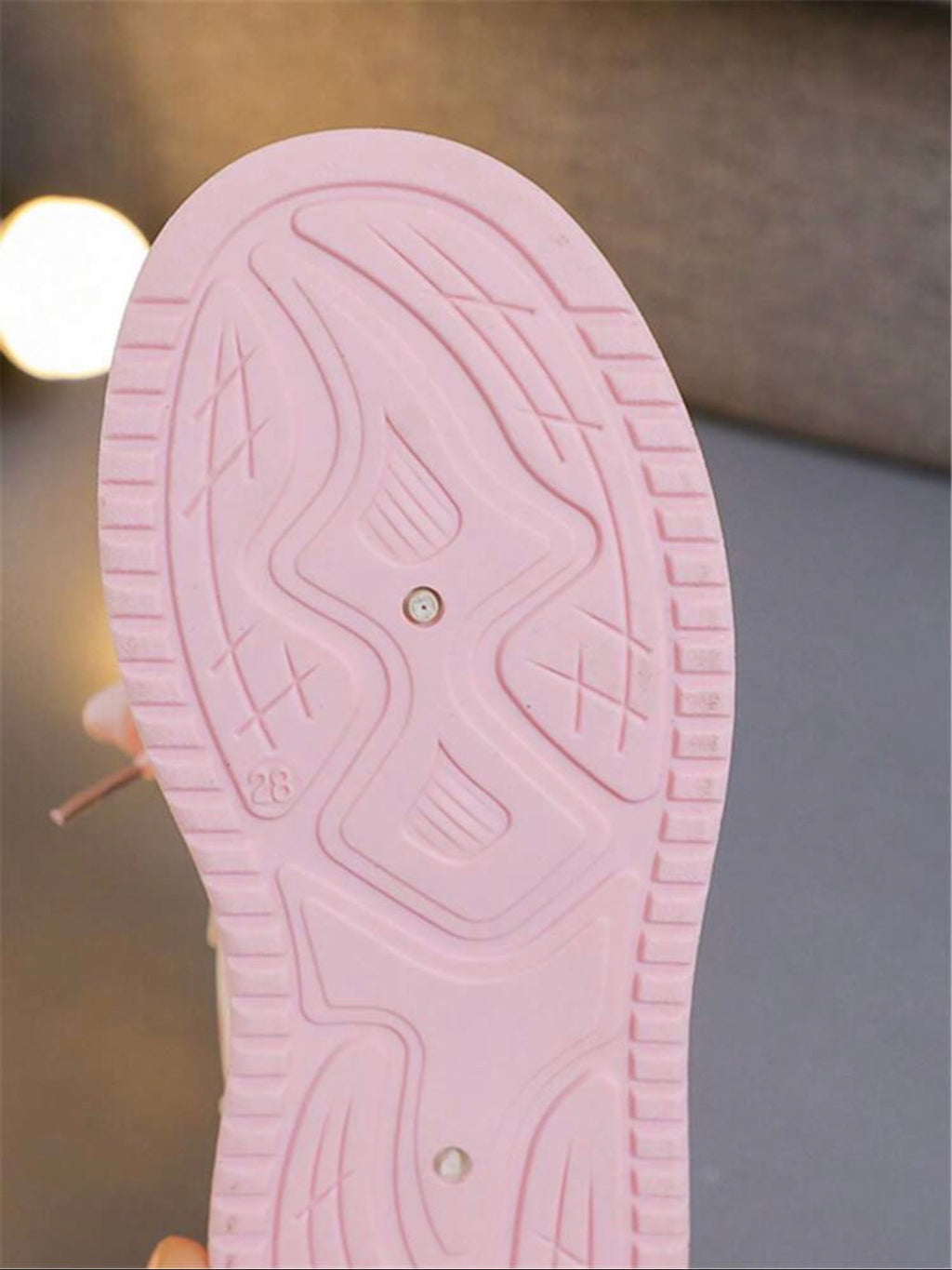 1 Pair Children's New Fashion Comfortable Soft Bottom Bow Knitted Strap Cute PU Hook And Loop Girls Outdoor Casual Versatile Flat Sports Shoes, Suitable For All Seasons