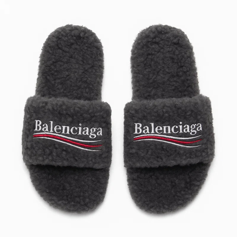 Furry Slide Sandal