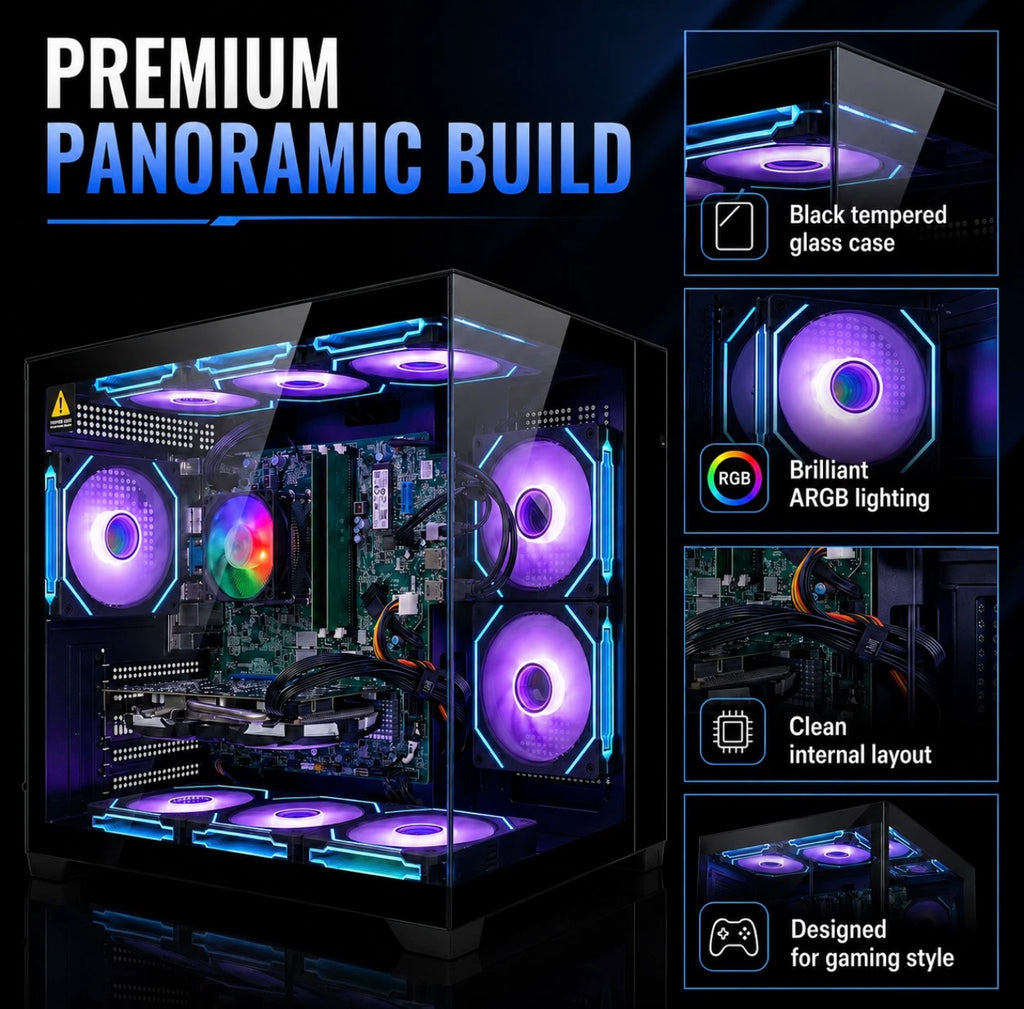 PC Desktop Computer Ryzen 7 5800X RTX 5060 32GB RAM 1TB SSD Win11 WiFi6