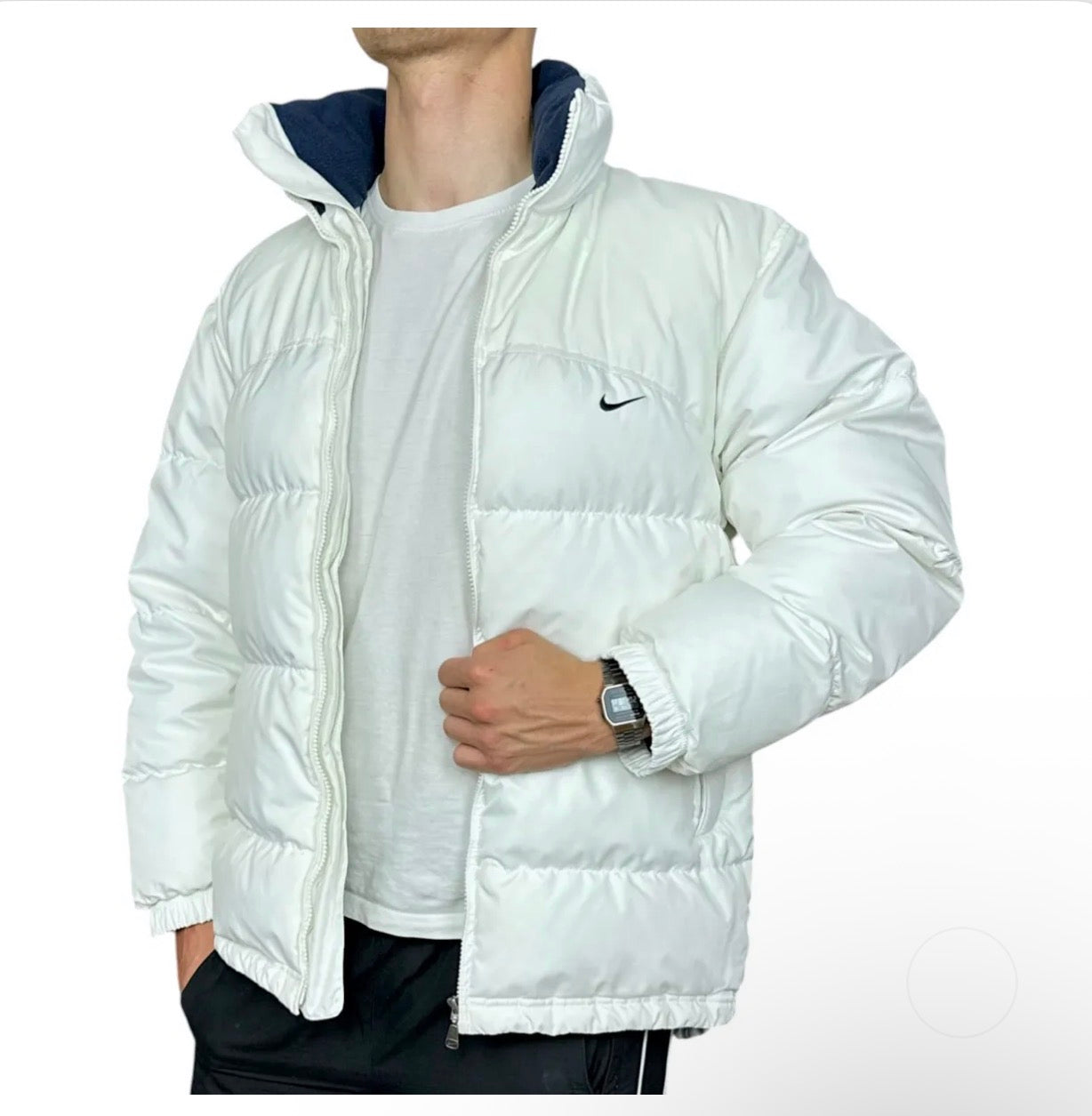Vintage Puffer Daunenjacke Wei