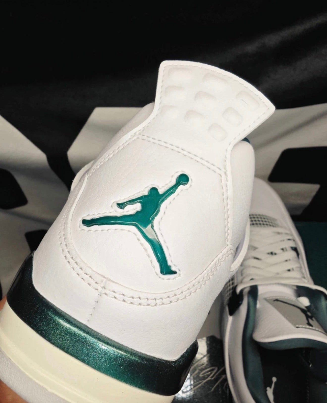 New Jordan 4 Retro "Oxidized Green" Mid Top Basketball Shoes Men's US Size 7-13