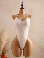 26SS Summer Vacation Sexy Party Cut One-Piece With Double-Sided Tie Skirt
