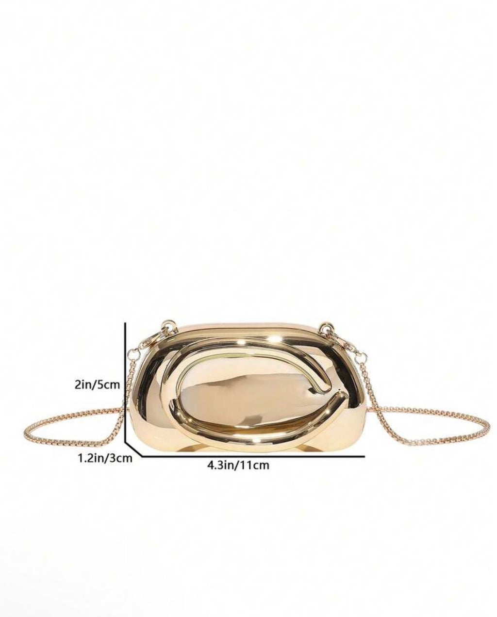 Fashionable Versatile Solid Color New Chain Shoulder Bag, Casual Minimalist Asymmetrical Small Handbag, Women Evening Clutch, Wedding,Bride