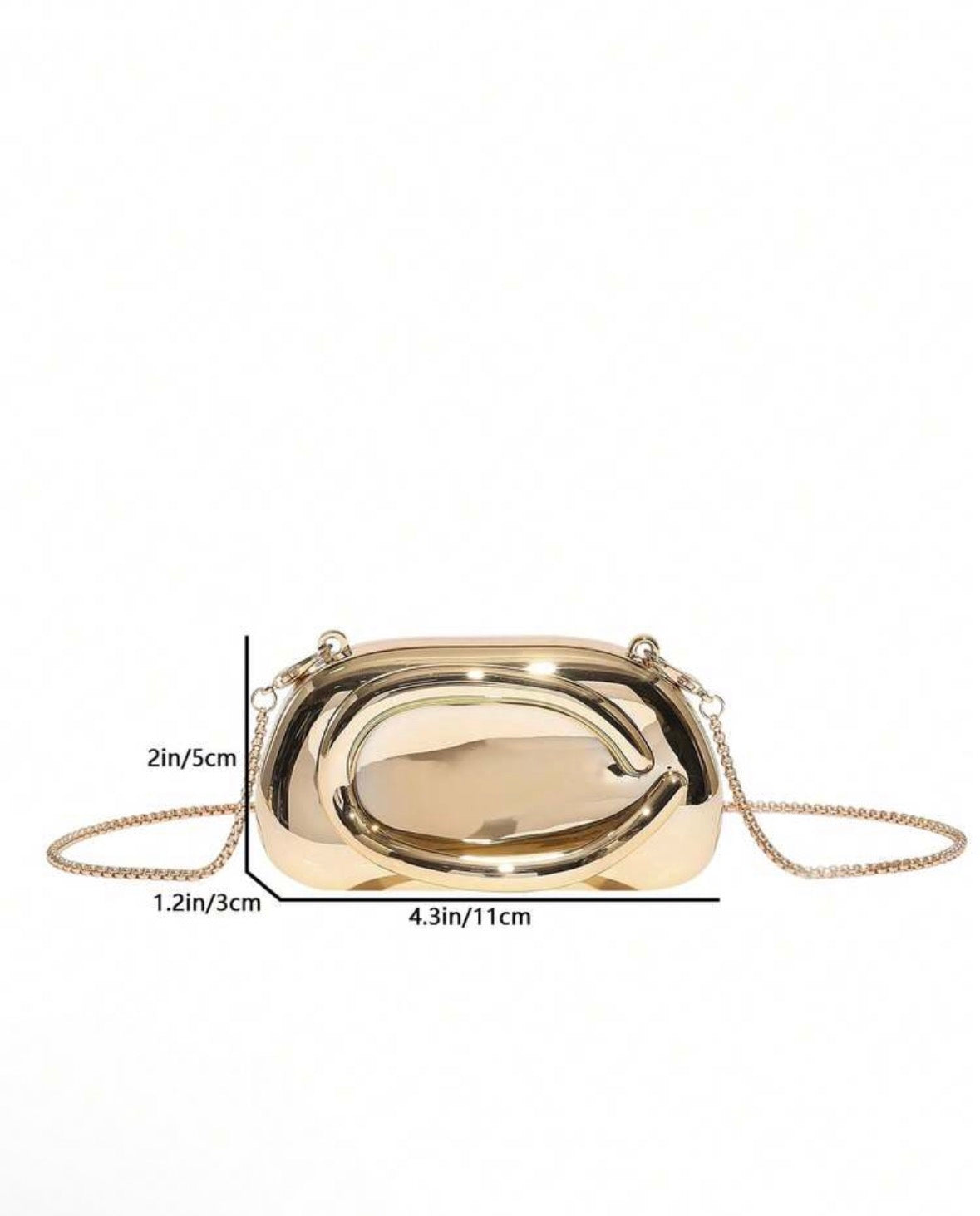 Fashionable Versatile Solid Color New Chain Shoulder Bag, Casual Minimalist Asymmetrical Small Handbag, Women Evening Clutch, Wedding,Bride