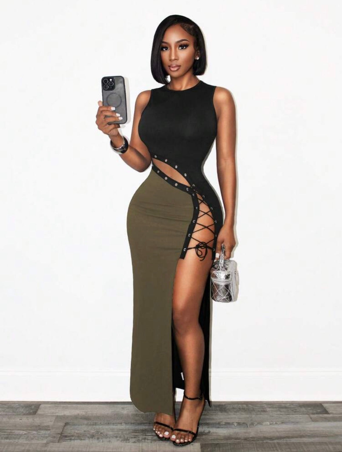Women's Sleeveless Criss-Cross Backless Dress