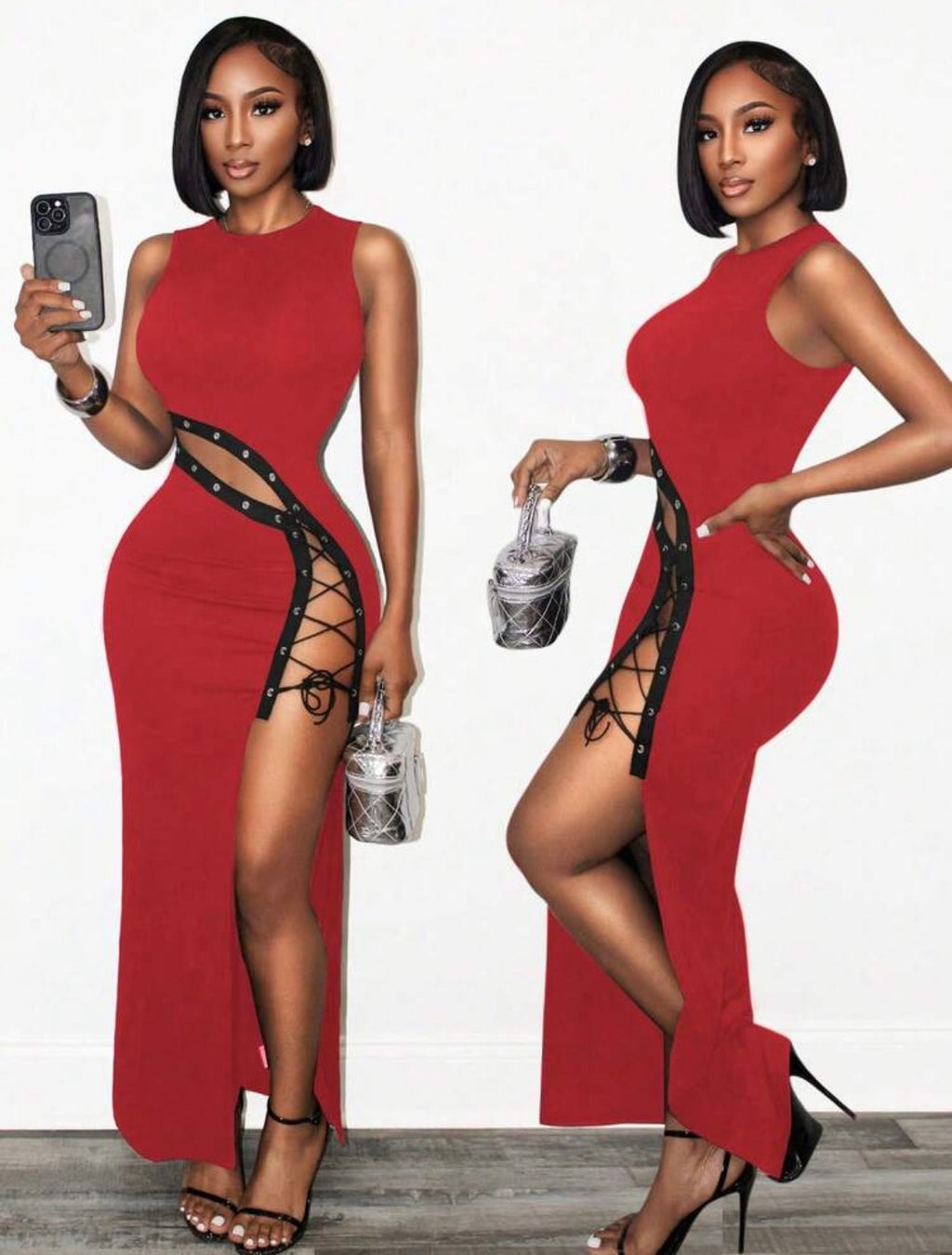 Women's Sleeveless Criss-Cross Backless Dress