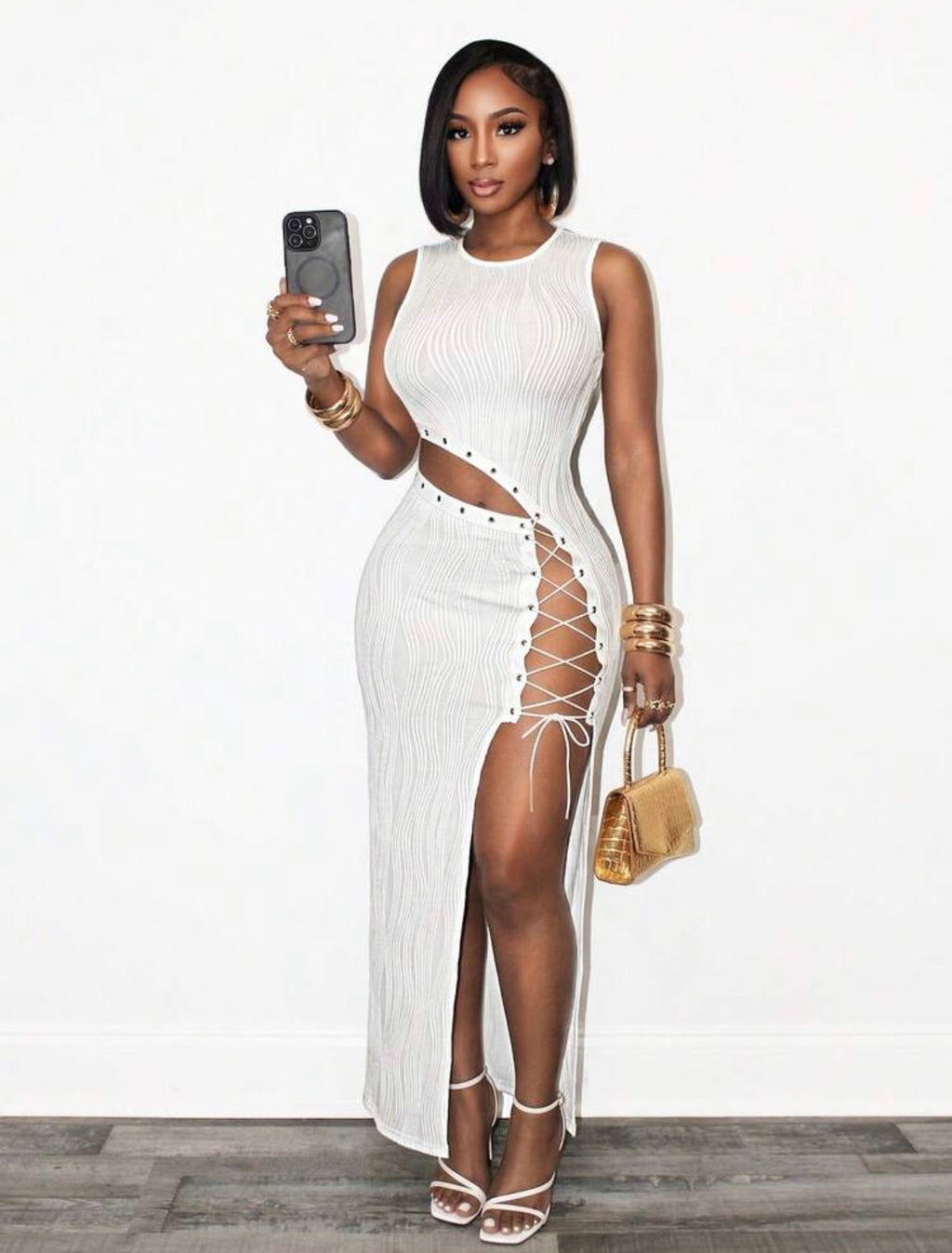 Women's Sleeveless Criss-Cross Backless Dress