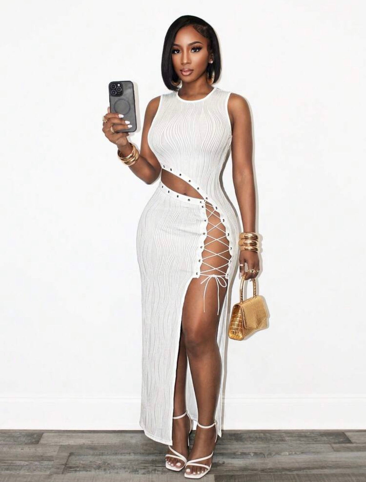 Women's Sleeveless Criss-Cross Backless Dress