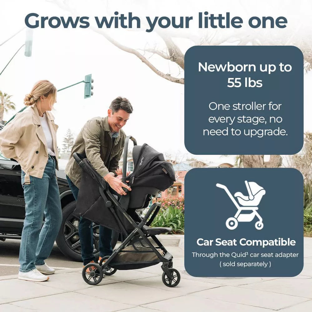Inglesina Quid³ Travel, Lightweight & Compact Stroller - Planet Green: 5-Point Harness