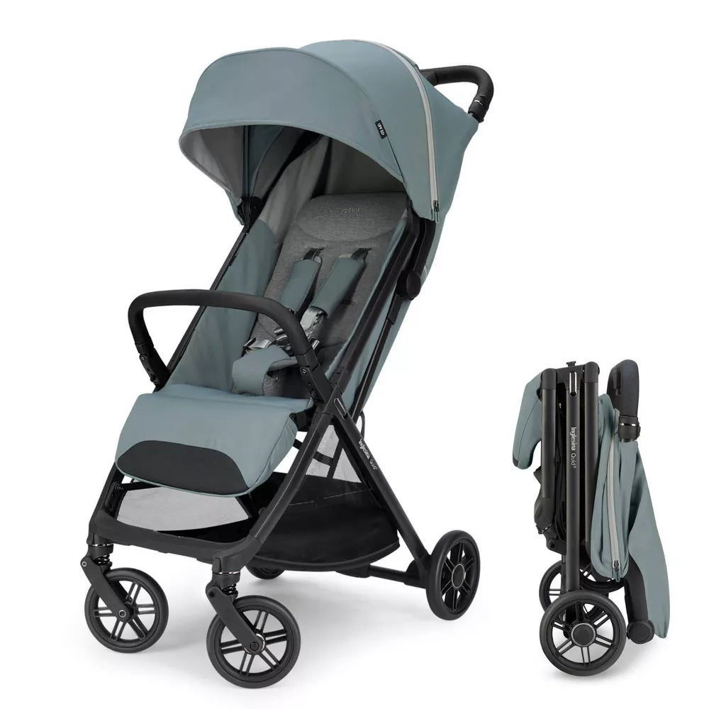 Inglesina Quid³ Travel, Lightweight & Compact Stroller - Planet Green: 5-Point Harness