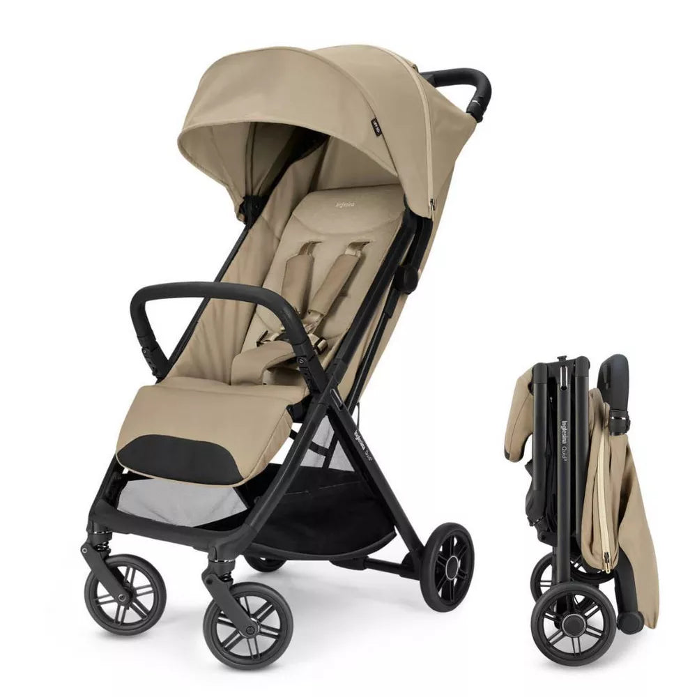 Inglesina Quid³ Travel, Lightweight & Compact Stroller - Planet Green: 5-Point Harness