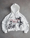 Mens Y2k Hoodie Cream Hoodie