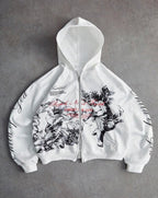 Mens Y2k Hoodie Cream Hoodie