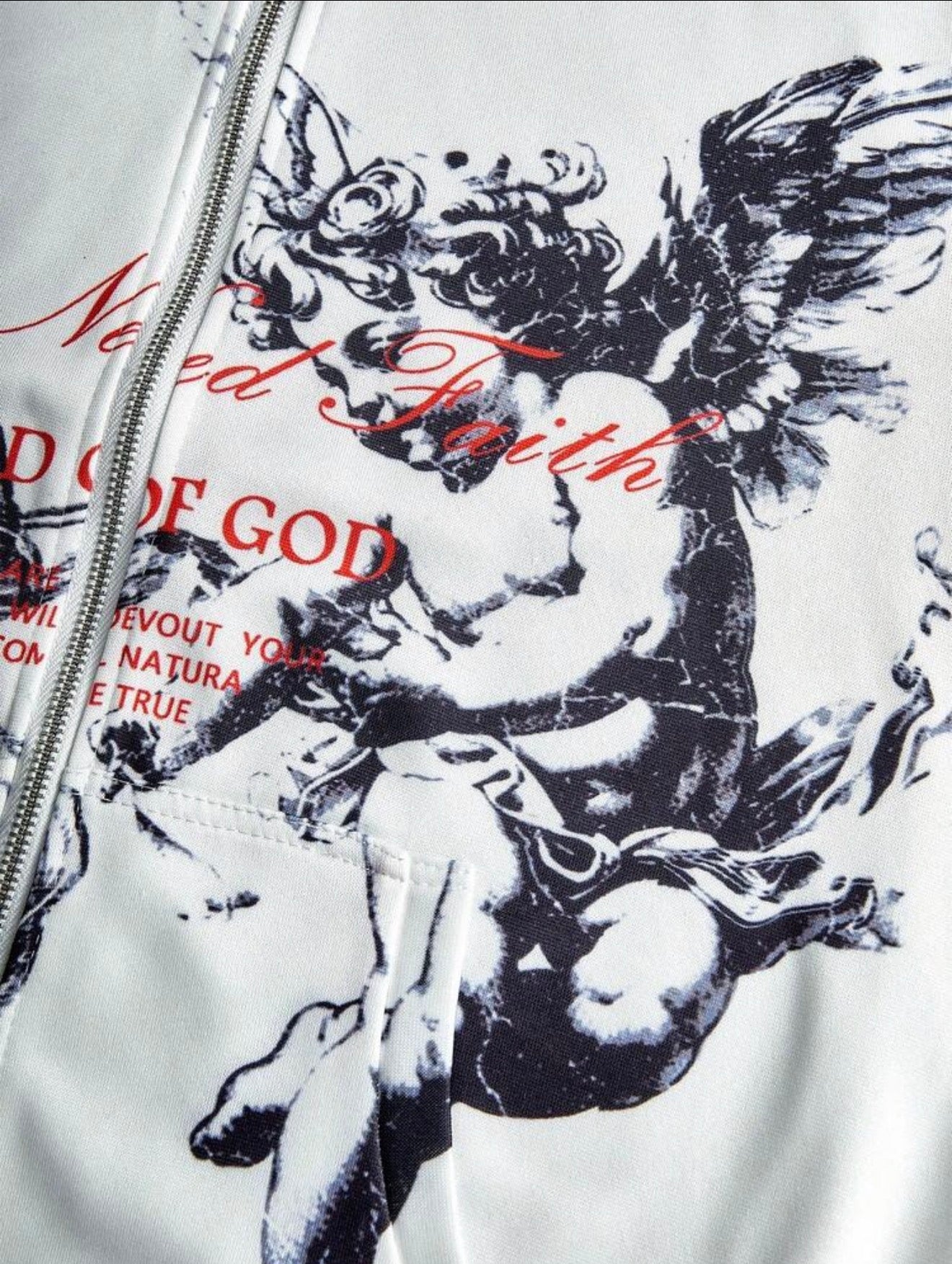 Mens Y2k Hoodie Cream Hoodie