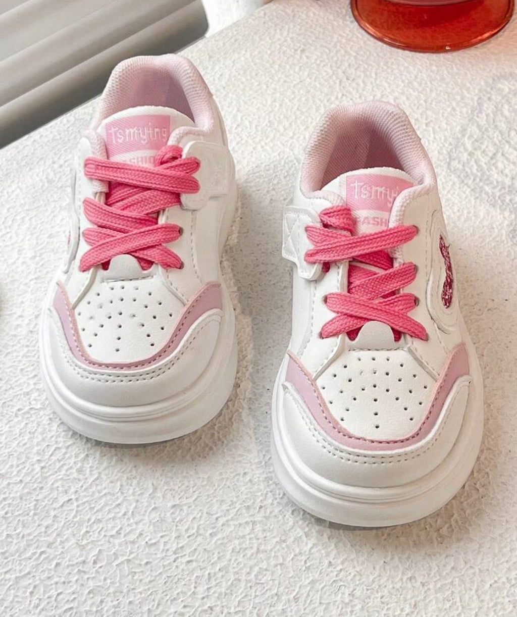 1 Pair Tennis Shoes, Suitable For Boys And Girls