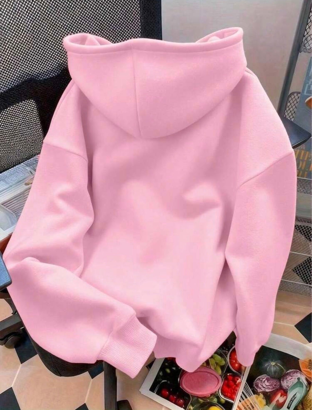 Cute Versatile Bow Pattern Women's Long Sleeve Pocket Casual Sweatshirt