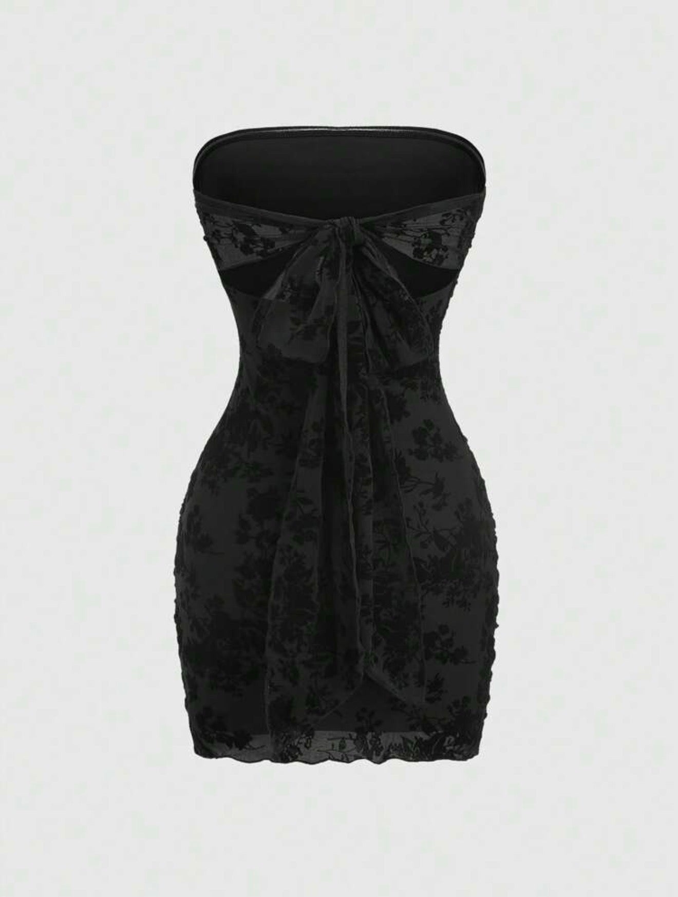 Women's Retro Sexy Sleeveless Velvet Floral Print Fitted Mini Dress, Black, Sum