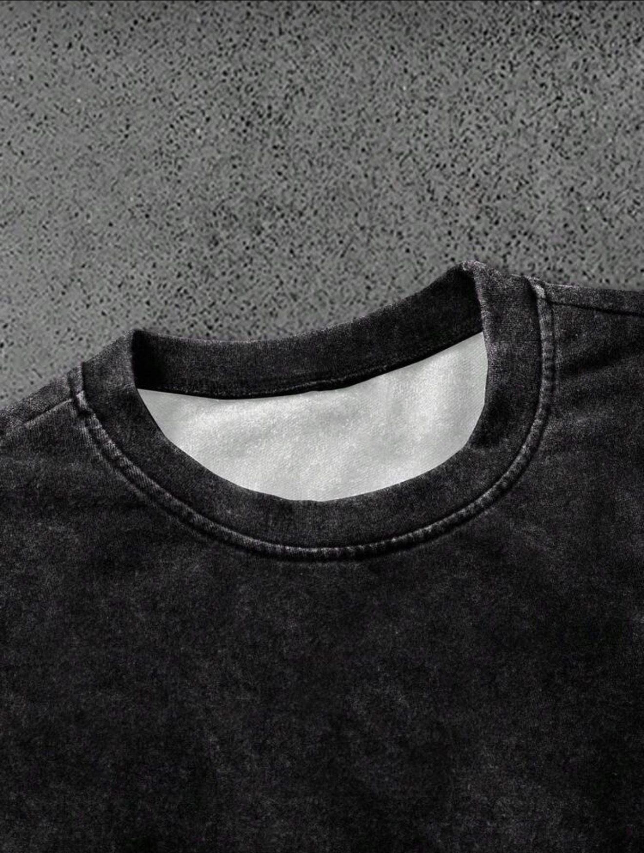Men's Letter Print Round Neck Casual Loose T-Shirt